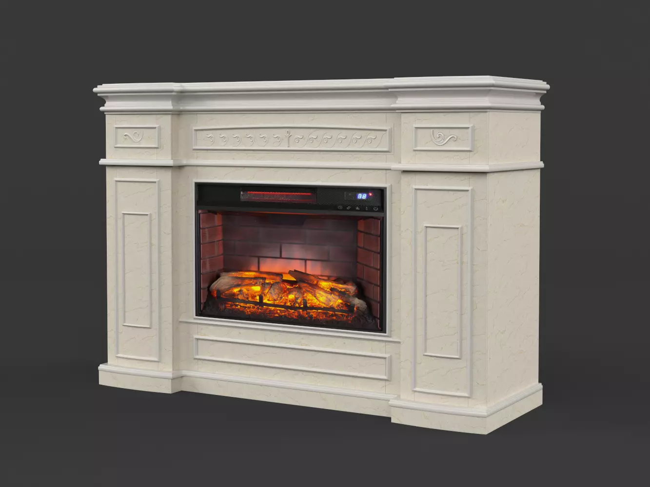 Electric Fireplace 3D model_0