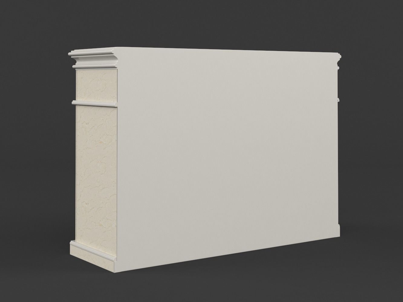 Electric Fireplace 3D model_2