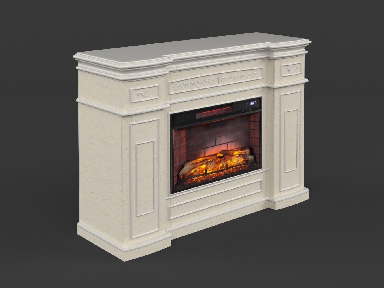 Electric Fireplace 3D model_4
