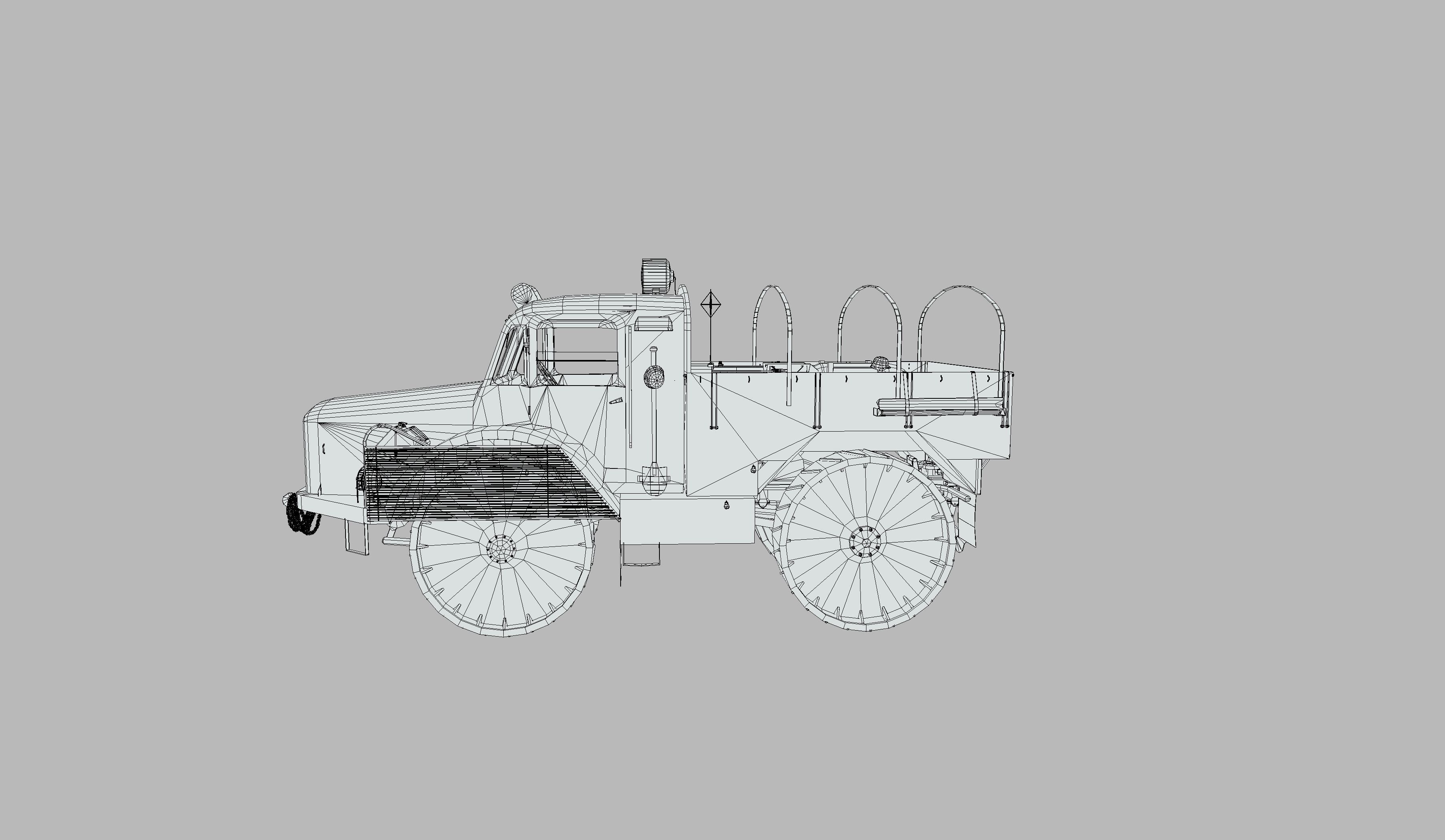 Skoda Radschlepper Ost  Low-poly 3D model_10