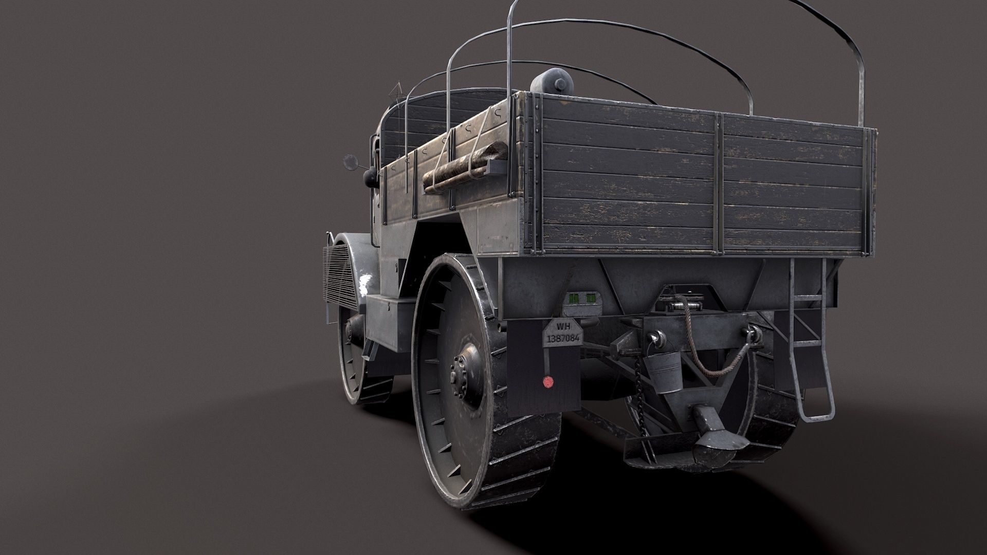 Skoda Radschlepper Ost  Low-poly 3D model_6