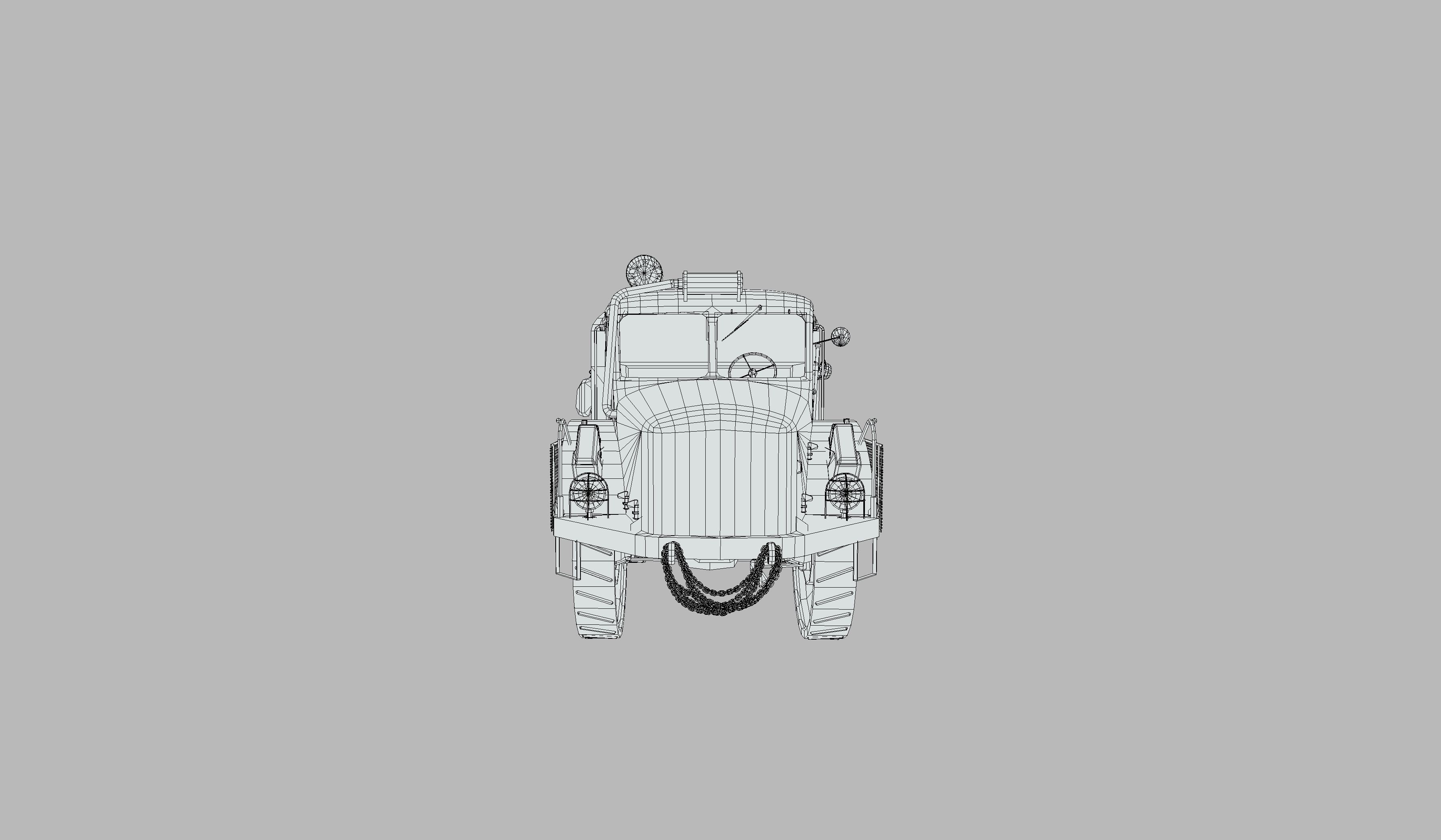 Skoda Radschlepper Ost  Low-poly 3D model_8