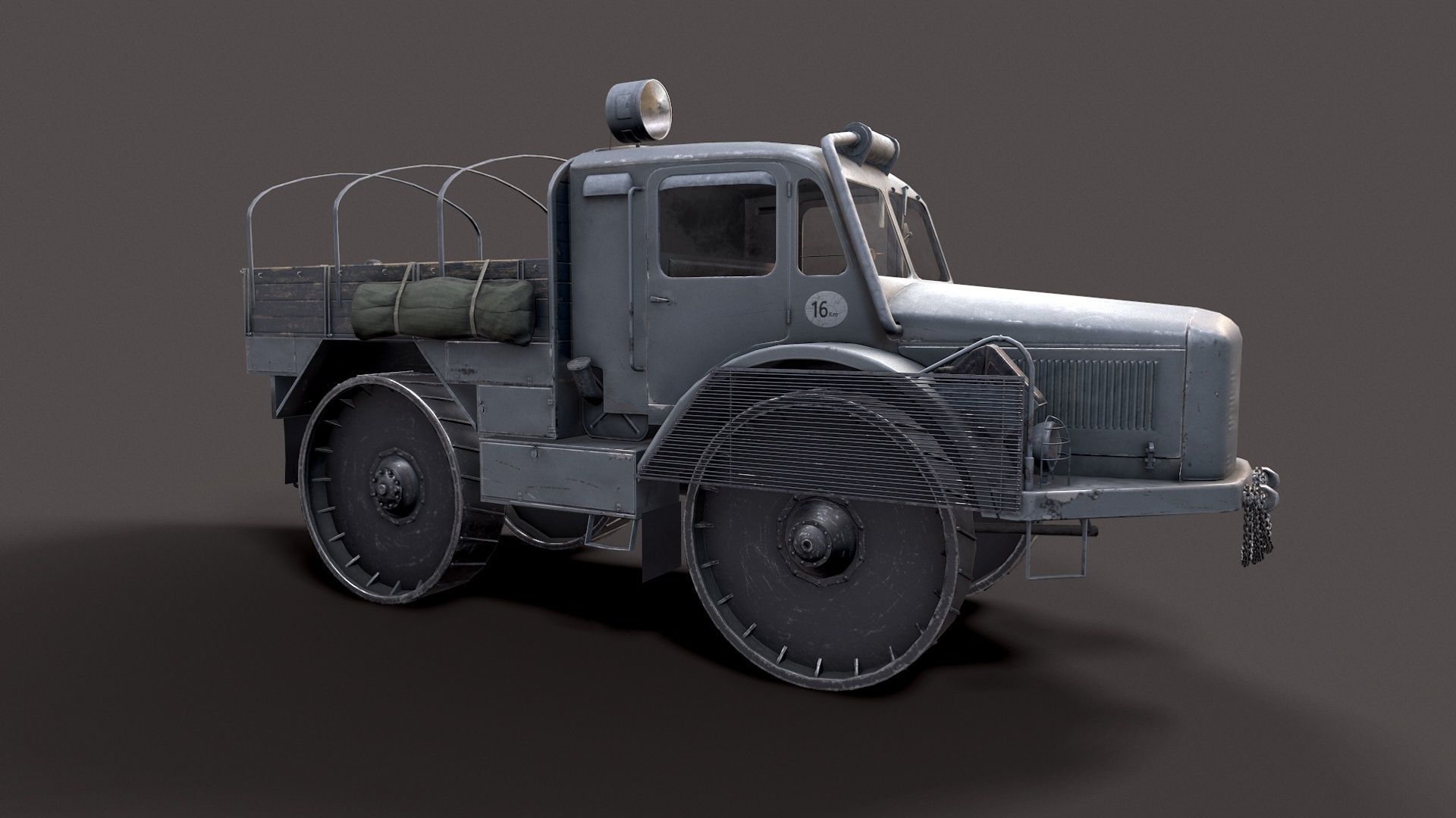 Skoda Radschlepper Ost  Low-poly 3D model_5