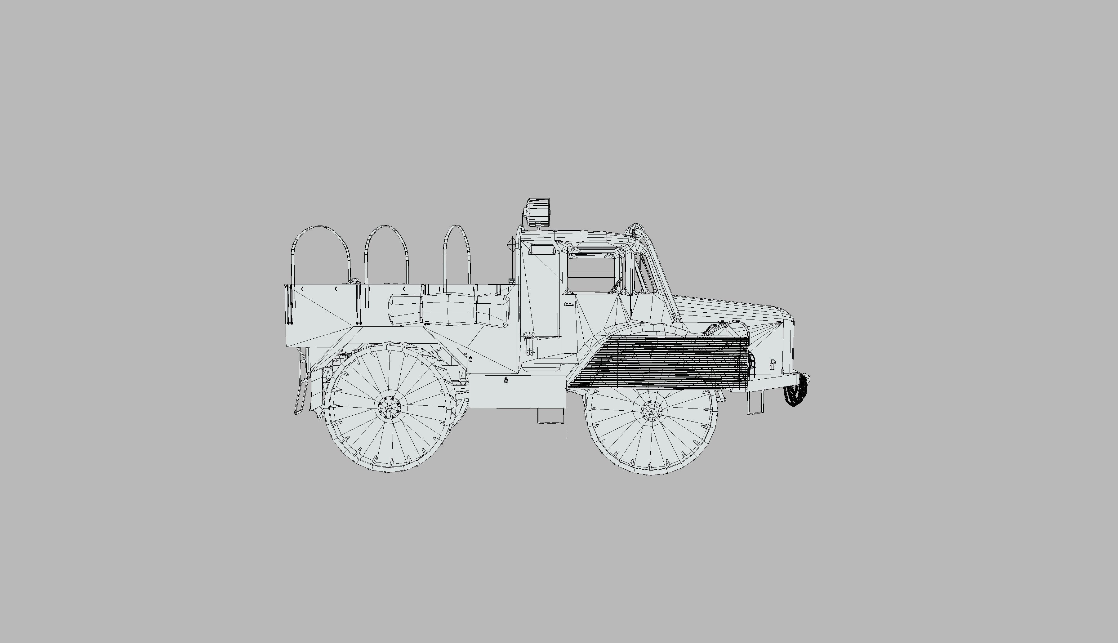 Skoda Radschlepper Ost  Low-poly 3D model_12