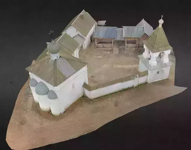 Moscow of the 16th century architecture low poly