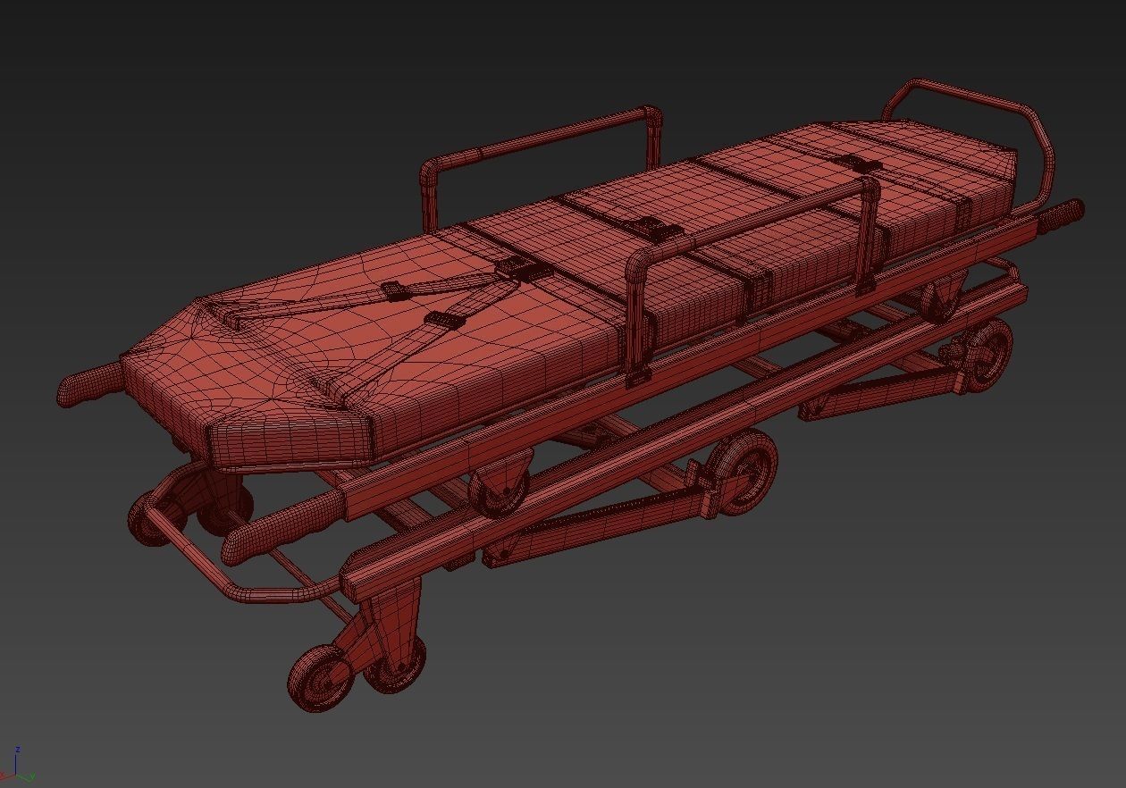 Ambulance Equipment with Stretcher 2 3D model_41