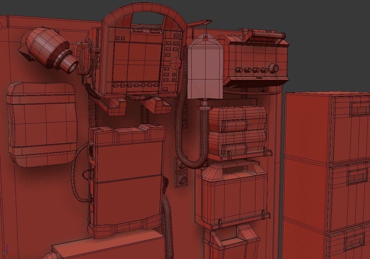 Ambulance Equipment with Stretcher 2 3D model_22