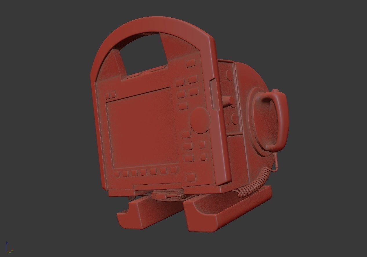 Ambulance Equipment with Stretcher 2 3D model_38