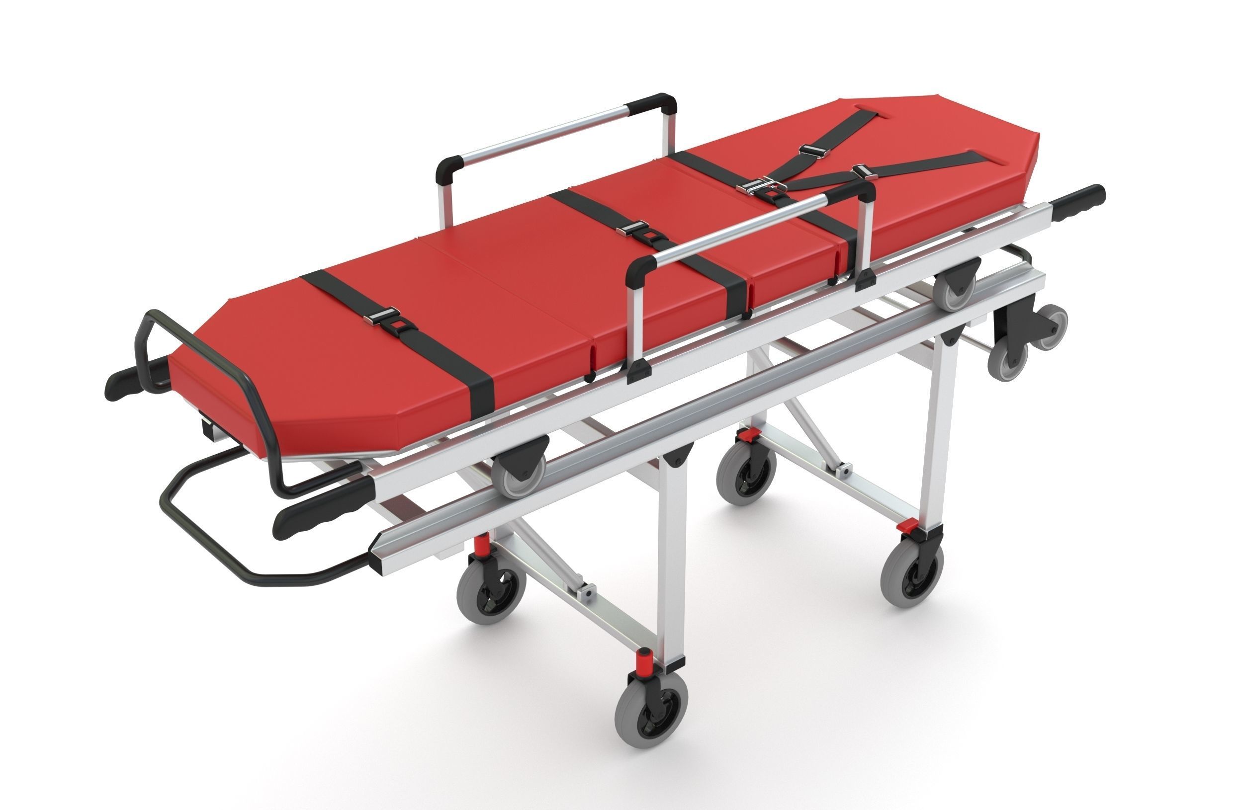 Ambulance Equipment with Stretcher 2 3D model_8