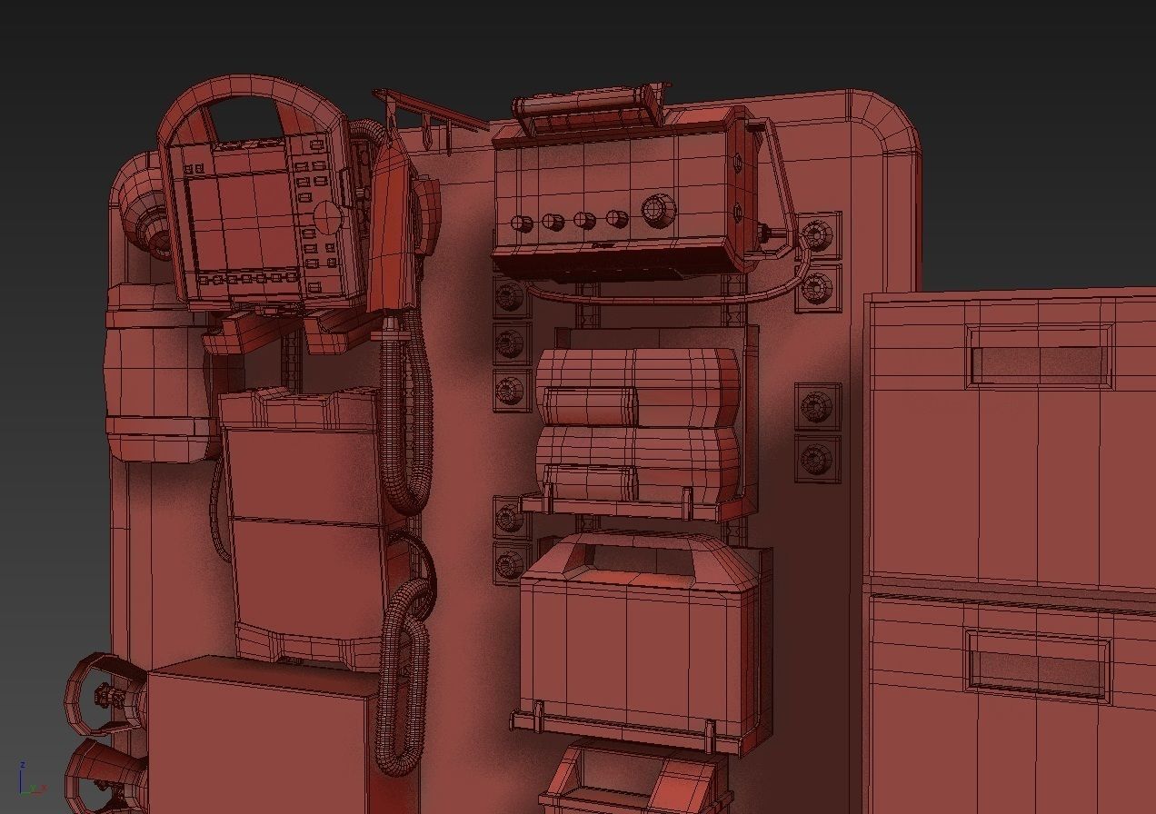 Ambulance Equipment with Stretcher 2 3D model_26