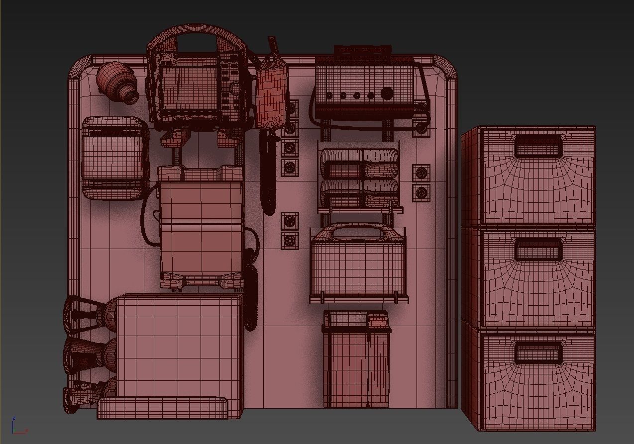 Ambulance Equipment with Stretcher 2 3D model_30