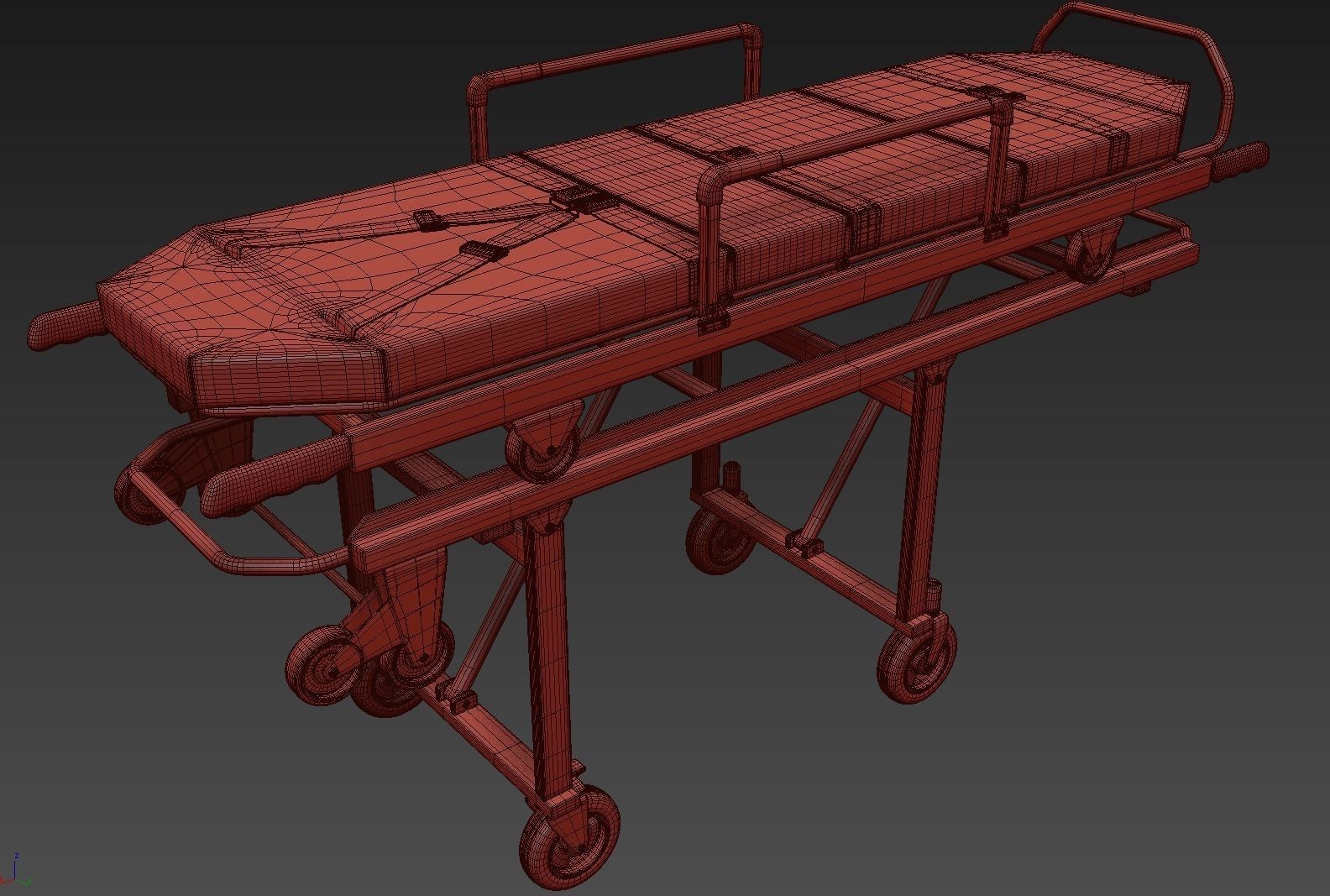 Ambulance Equipment with Stretcher 2 3D model_42