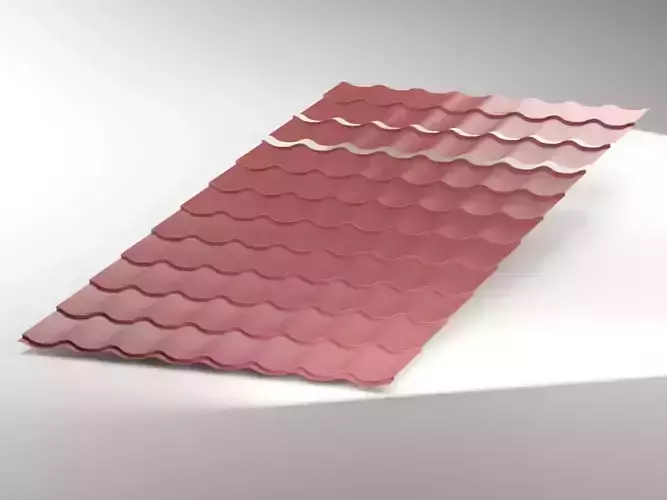 metal roof tiles Free 3D model