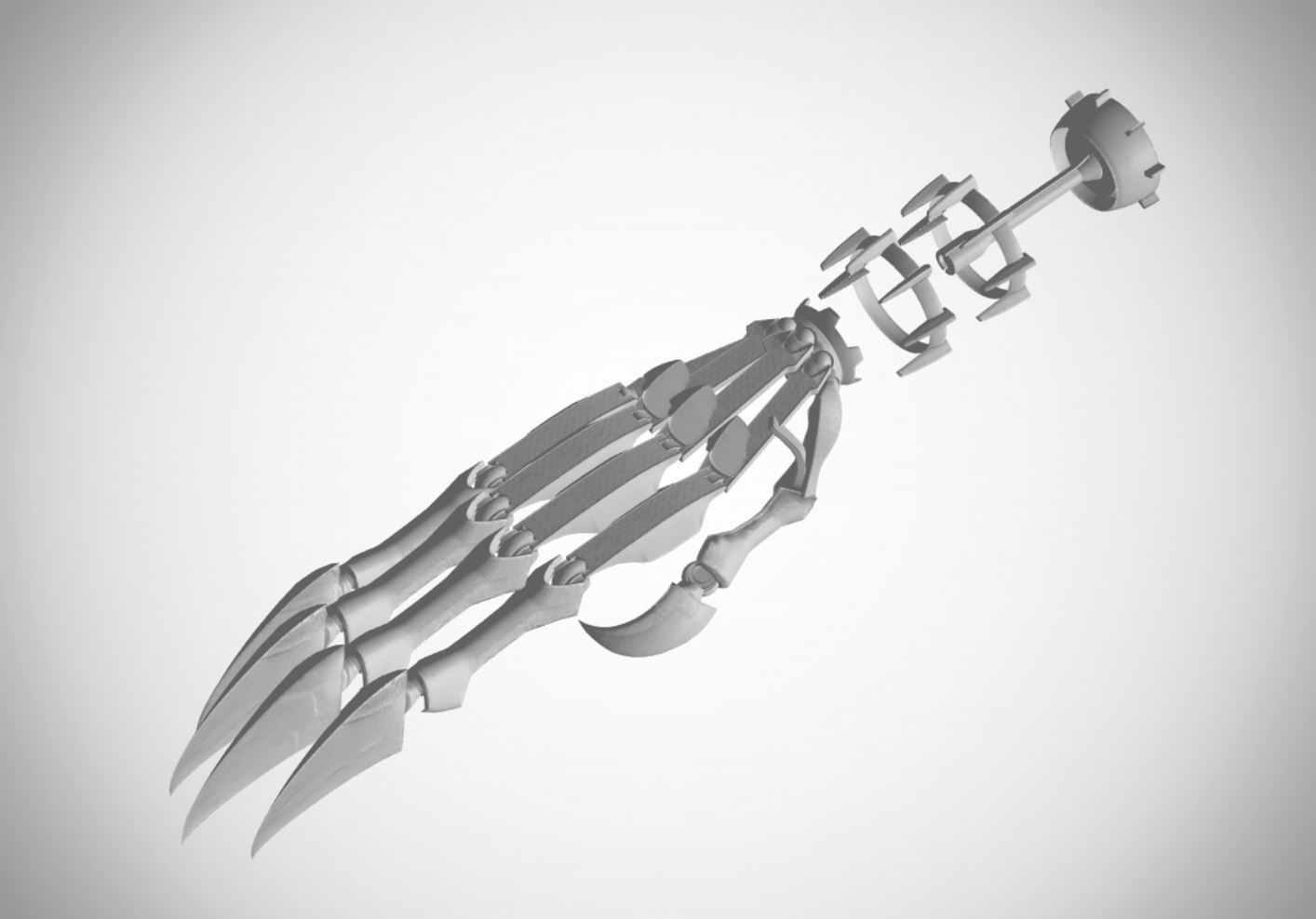 Character Robot Hand - Buster Arm 3D model_2