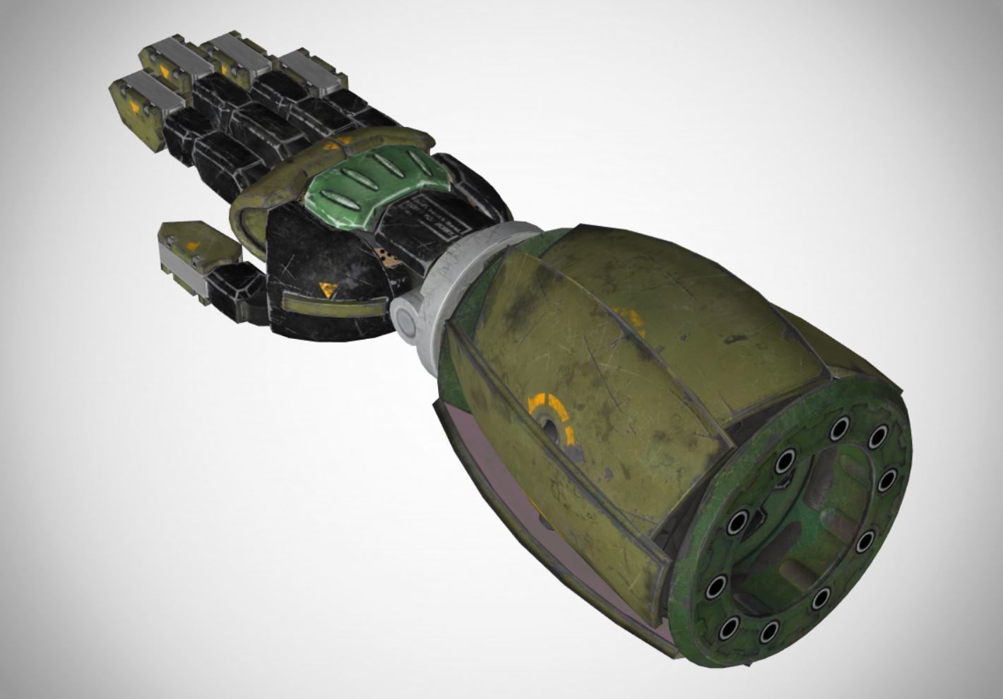 Character Robot Hand - Gerbera 3D model_3