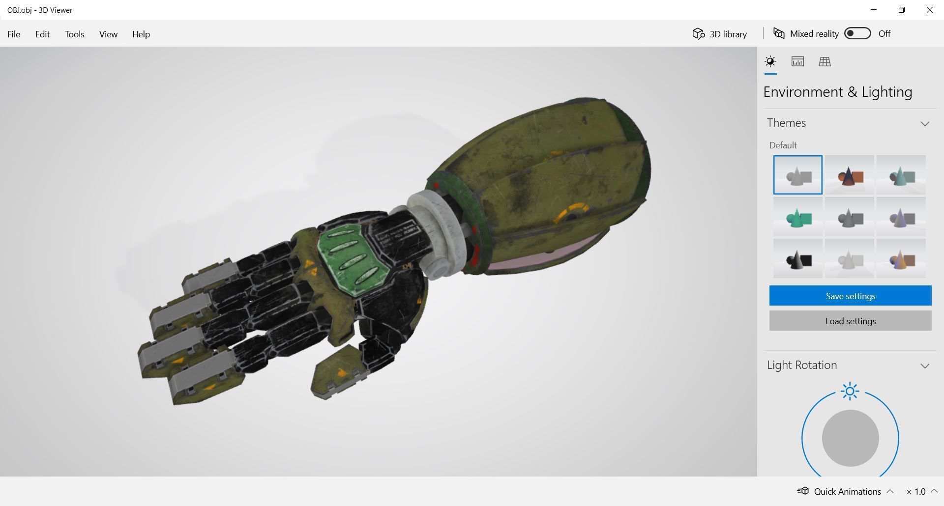 Character Robot Hand - Gerbera 3D model_4