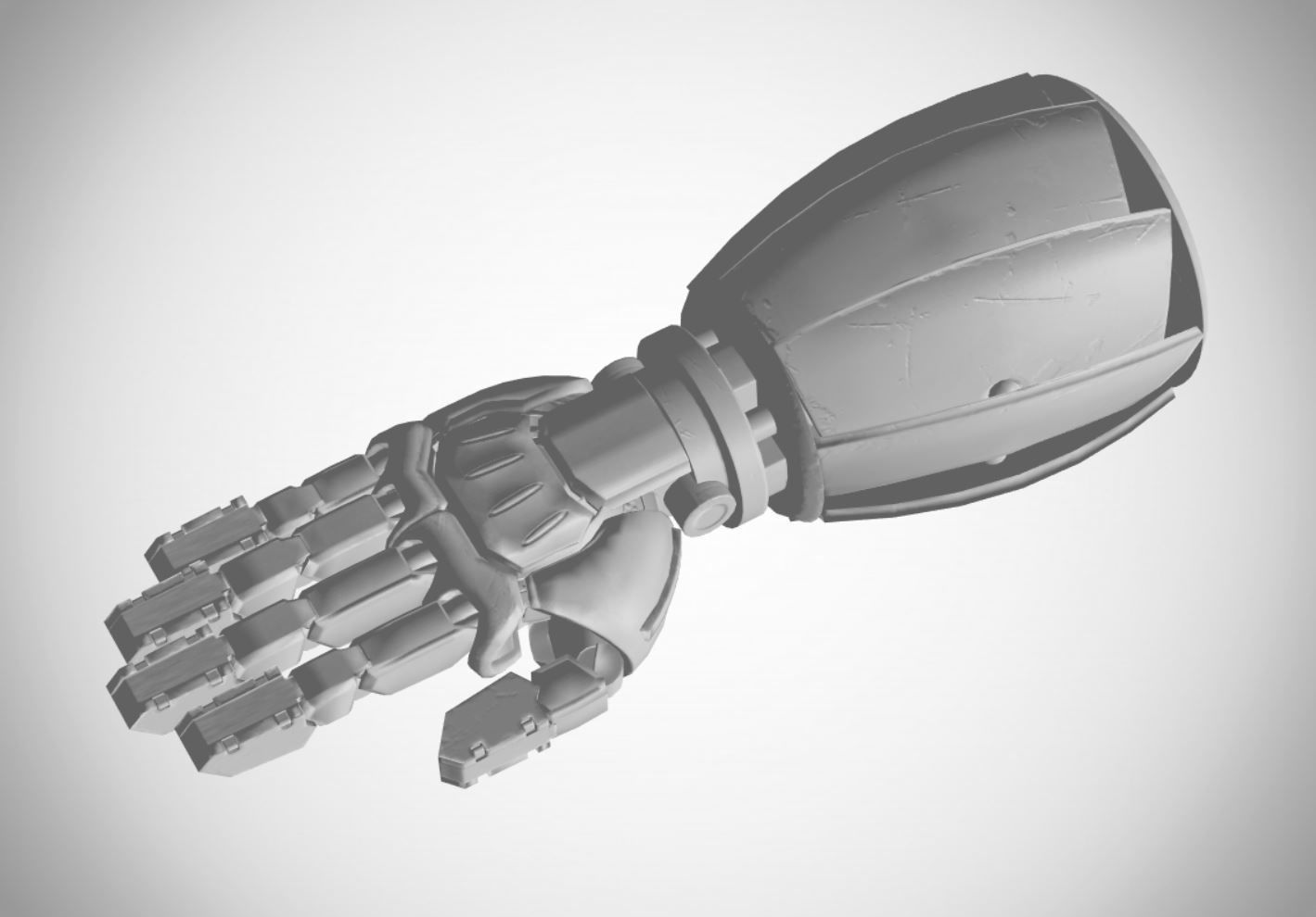 Character Robot Hand - Gerbera 3D model_2