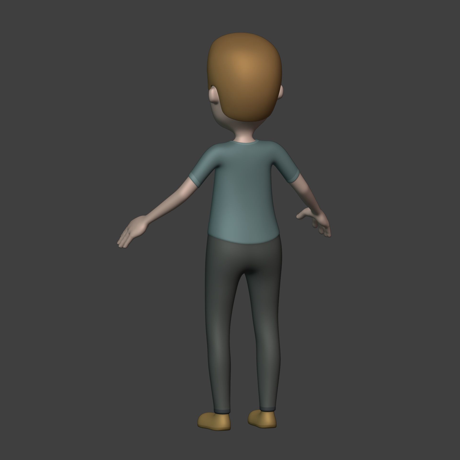 Cartoon Character - Man - Stickman - High Quality IK and FK Rig Low-poly 3D model_10