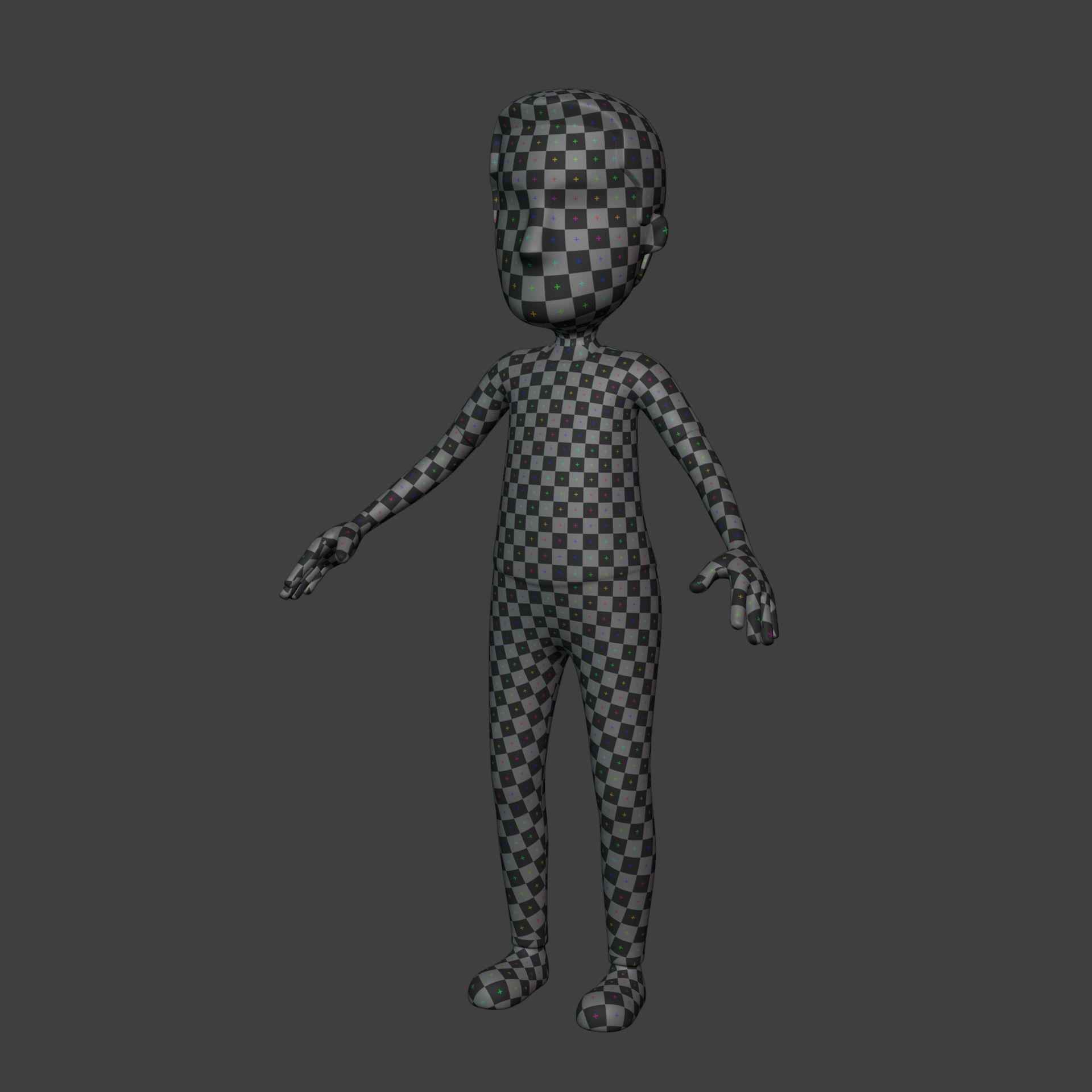 Cartoon Character - Man - Stickman - High Quality IK and FK Rig Low-poly 3D model_5