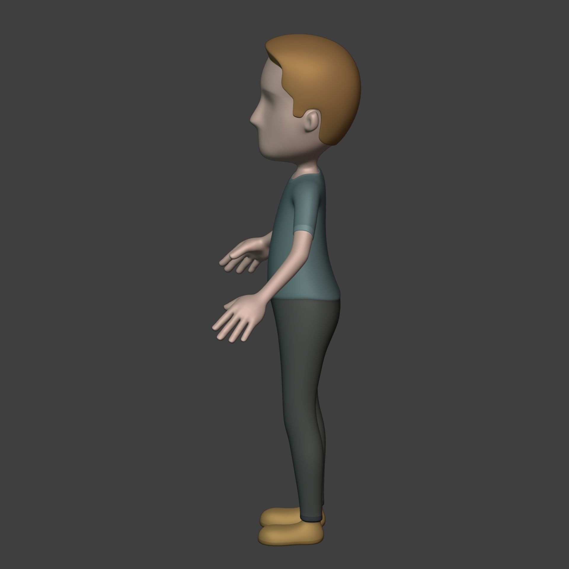 Cartoon Character - Man - Stickman - High Quality IK and FK Rig Low-poly 3D model_8