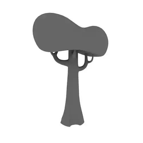 Cartoon tree 3D model