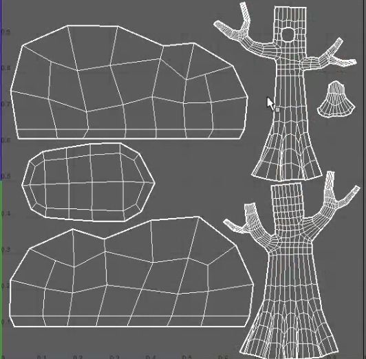 Cartoon tree 3D model_3