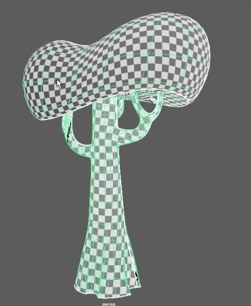 Cartoon tree 3D model_4