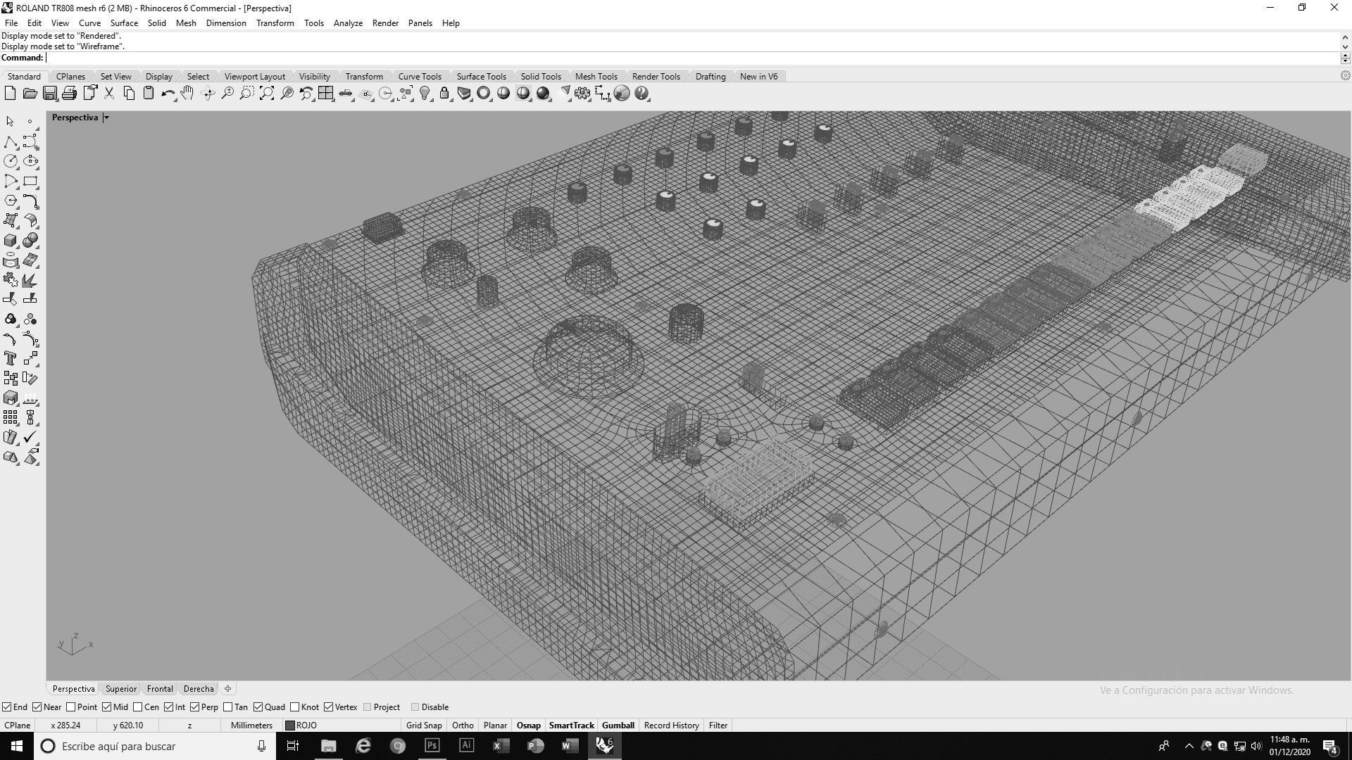 Roland TR 808 Low-poly 3D model_17