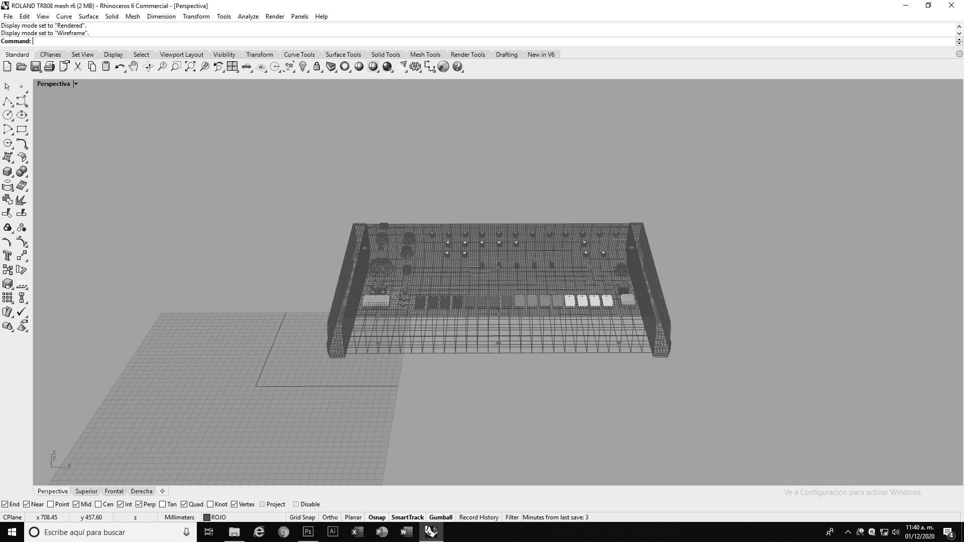 Roland TR 808 Low-poly 3D model_22