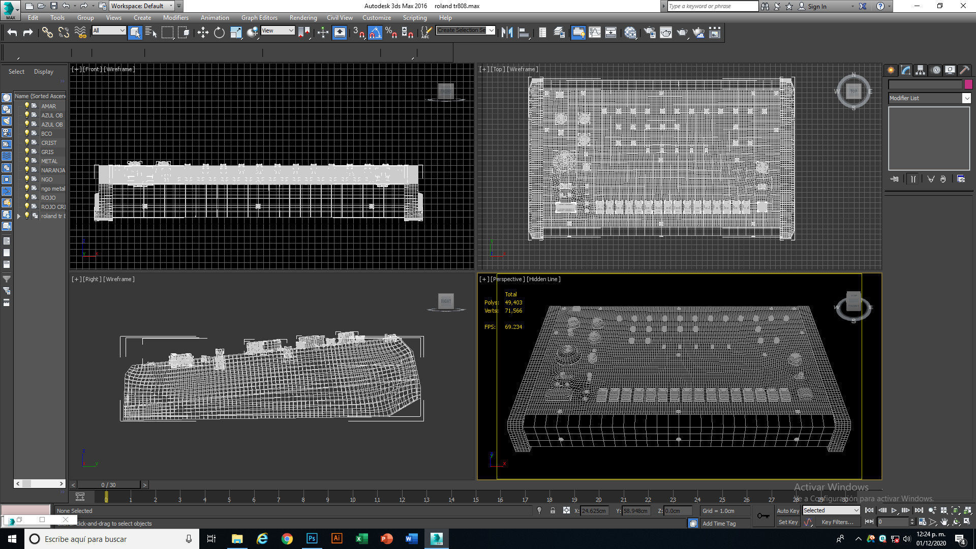 Roland TR 808 Low-poly 3D model_7