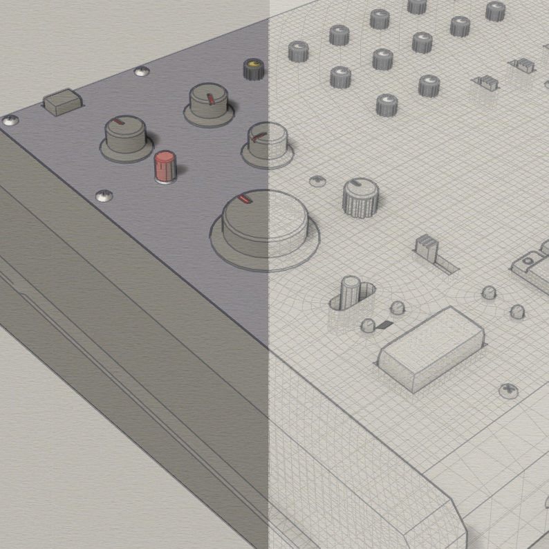Roland TR 808 Low-poly 3D model_27