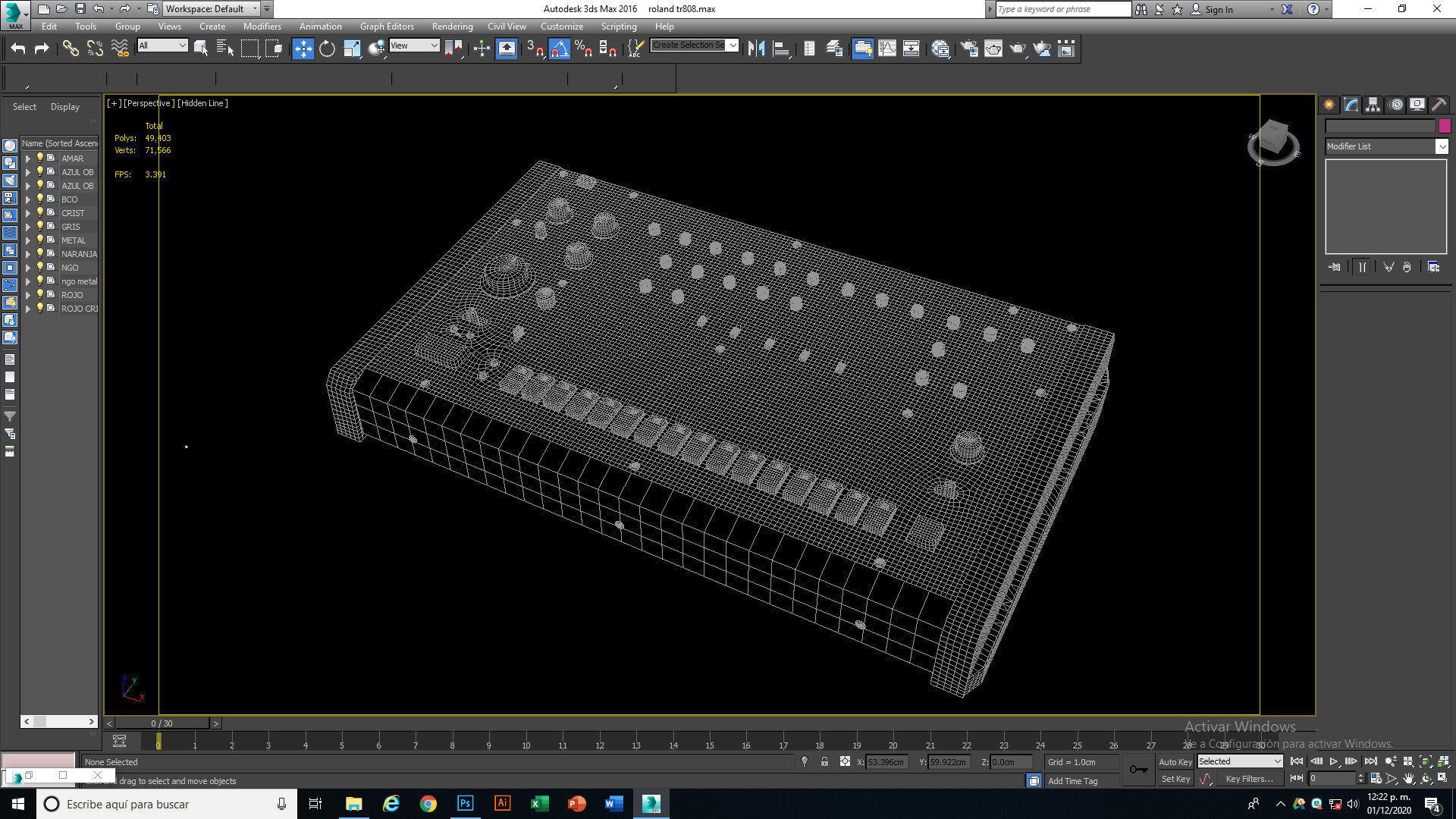 Roland TR 808 Low-poly 3D model_6