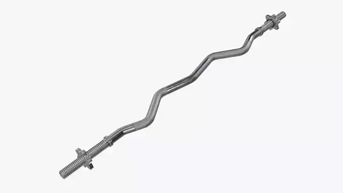 Weight bar curved  3D model