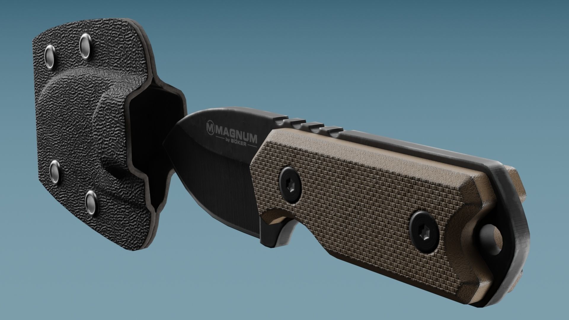 Neck Knife Boker Magnum Lil Friend Low-poly 3D model_1