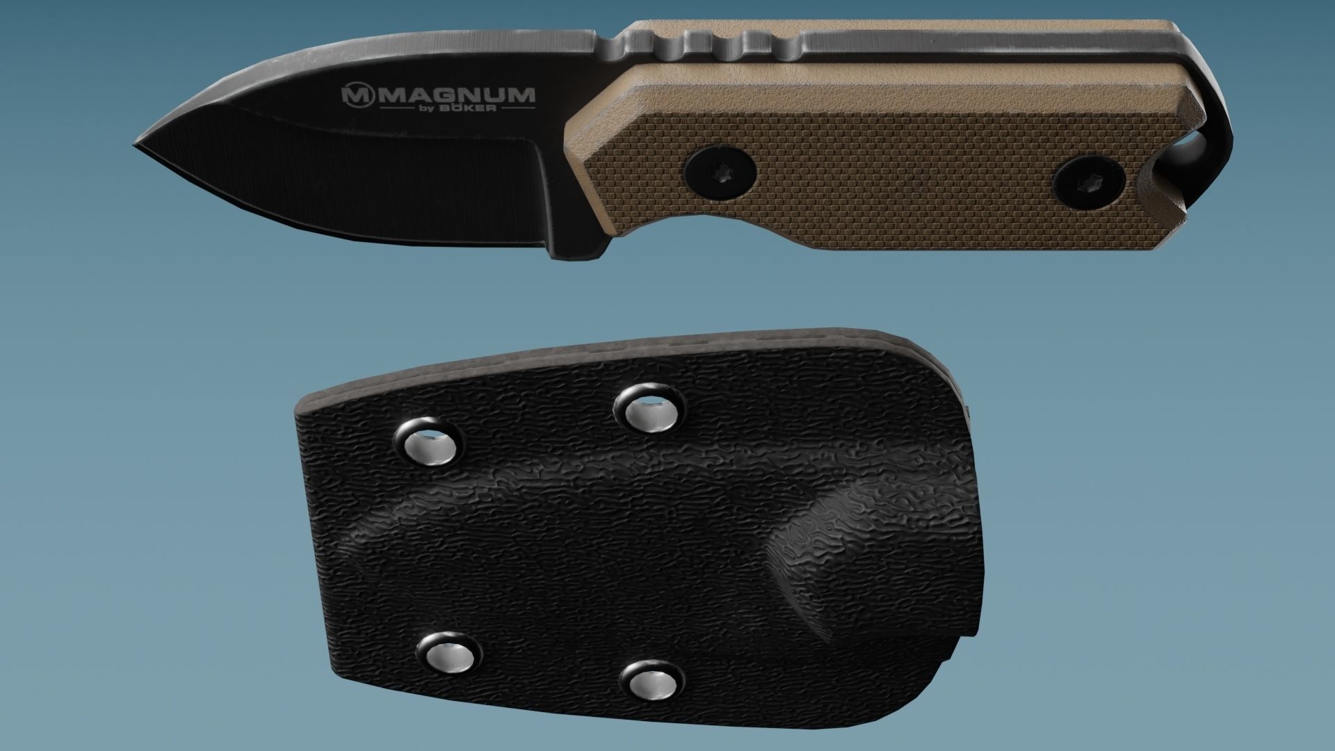 Neck Knife Boker Magnum Lil Friend Low-poly 3D model_6