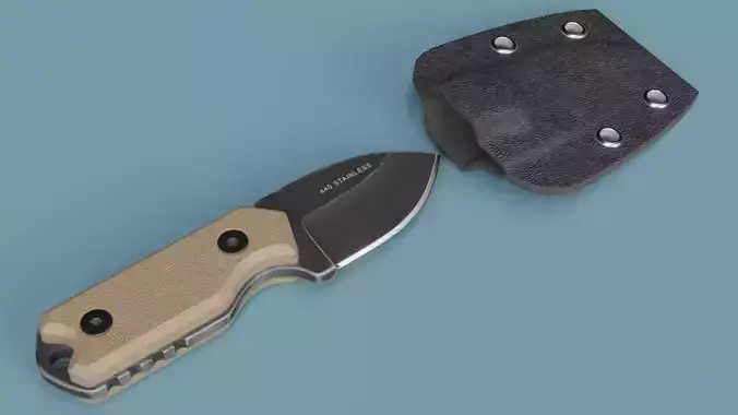 Neck Knife Boker Magnum Lil Friend Low-poly 3D model