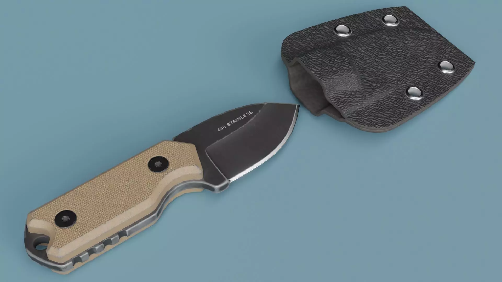 Neck Knife Boker Magnum Lil Friend Low-poly 3D model_0