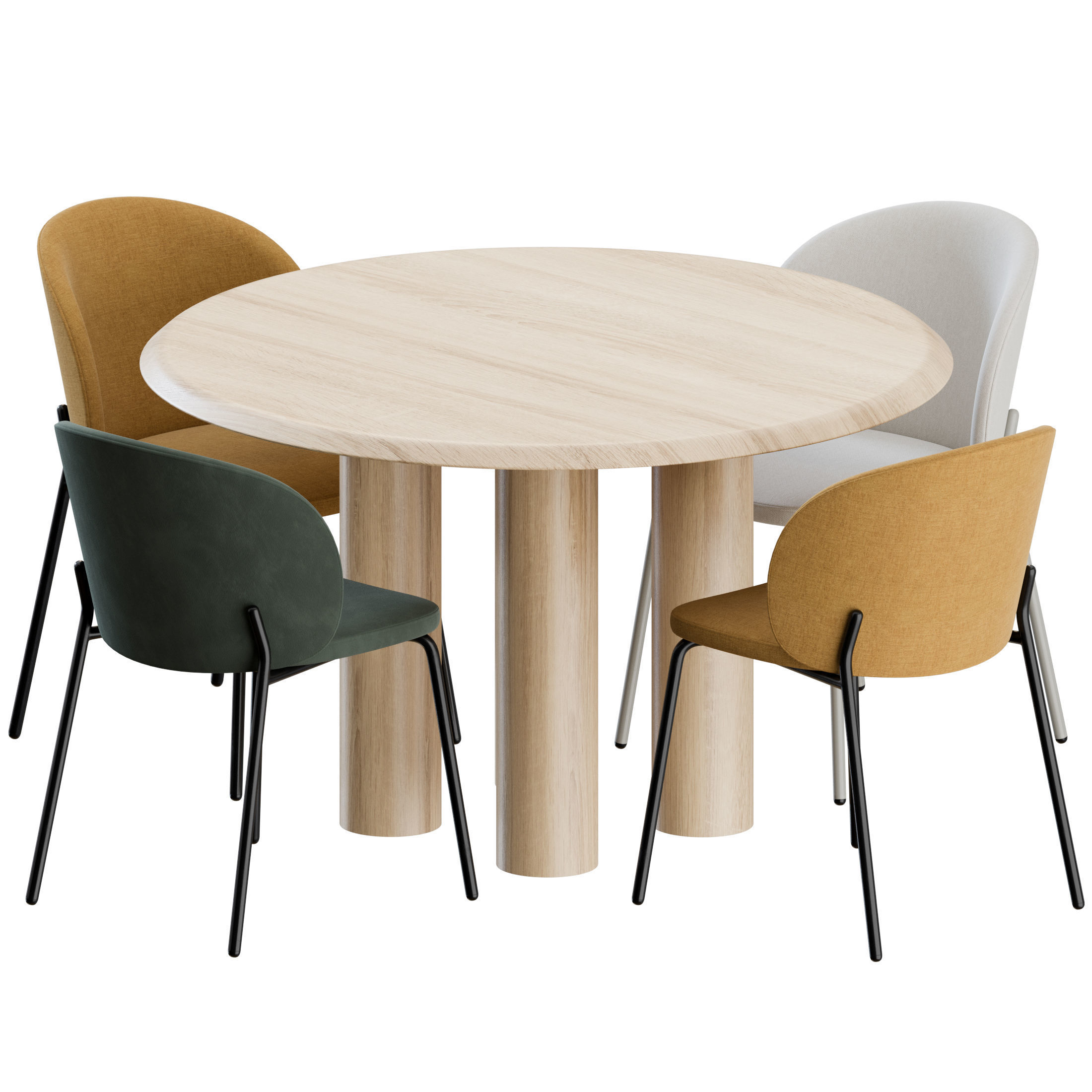 Dinning Set by BoConcept and Fredericia 3D model_3