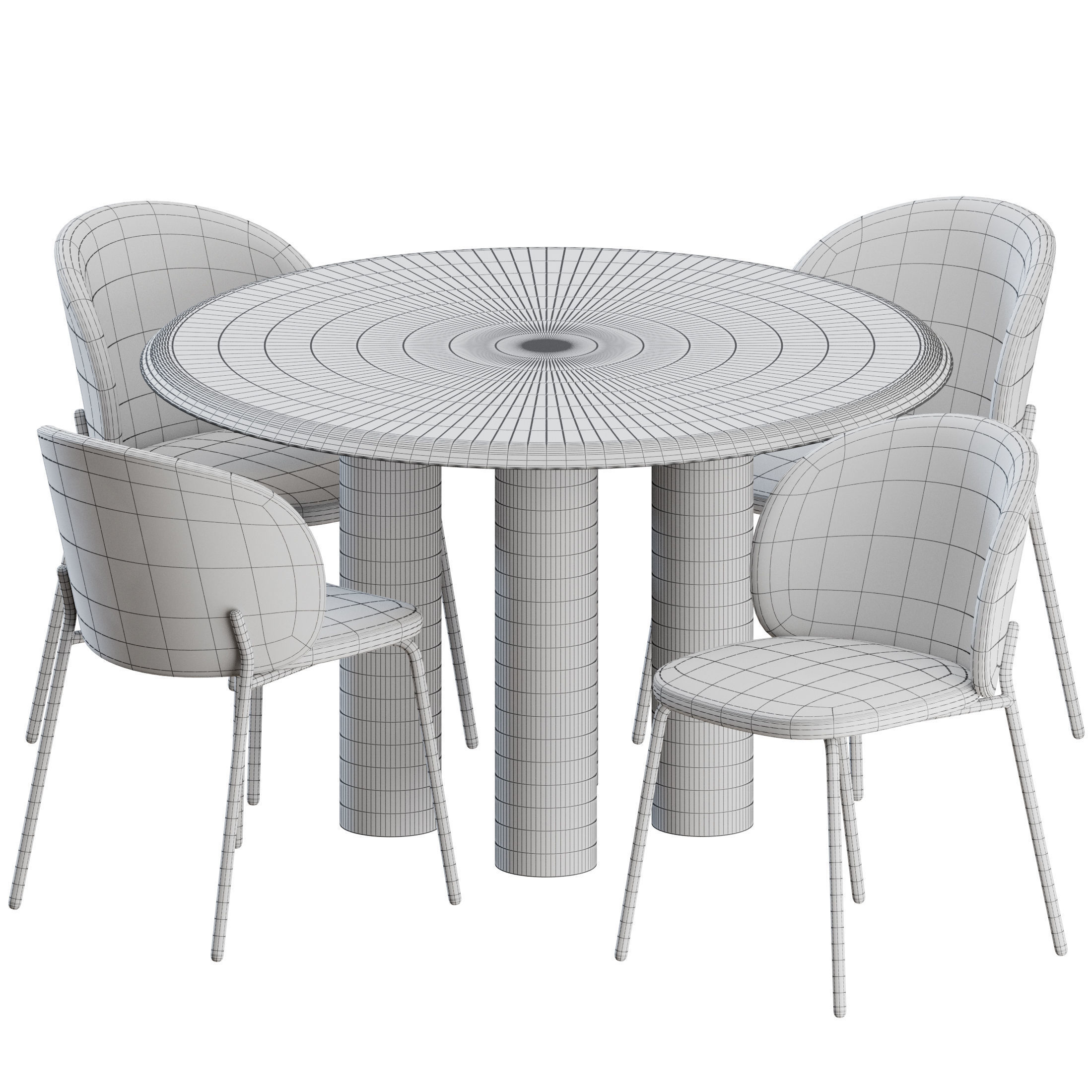 Dinning Set by BoConcept and Fredericia 3D model_2