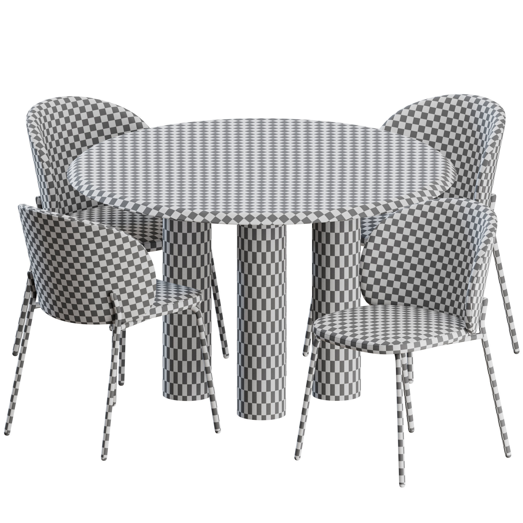 Dinning Set by BoConcept and Fredericia 3D model_1