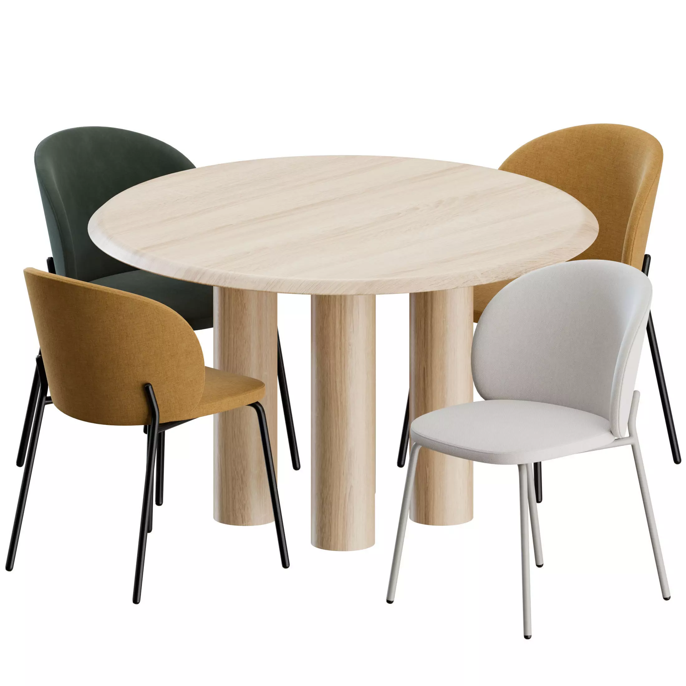 Dinning Set by BoConcept and Fredericia 3D model_0