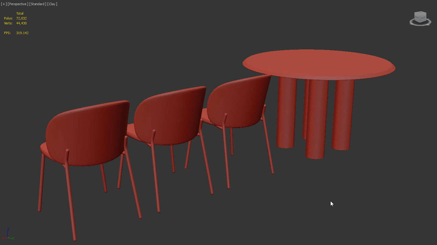 Dinning Set by BoConcept and Fredericia 3D model_11