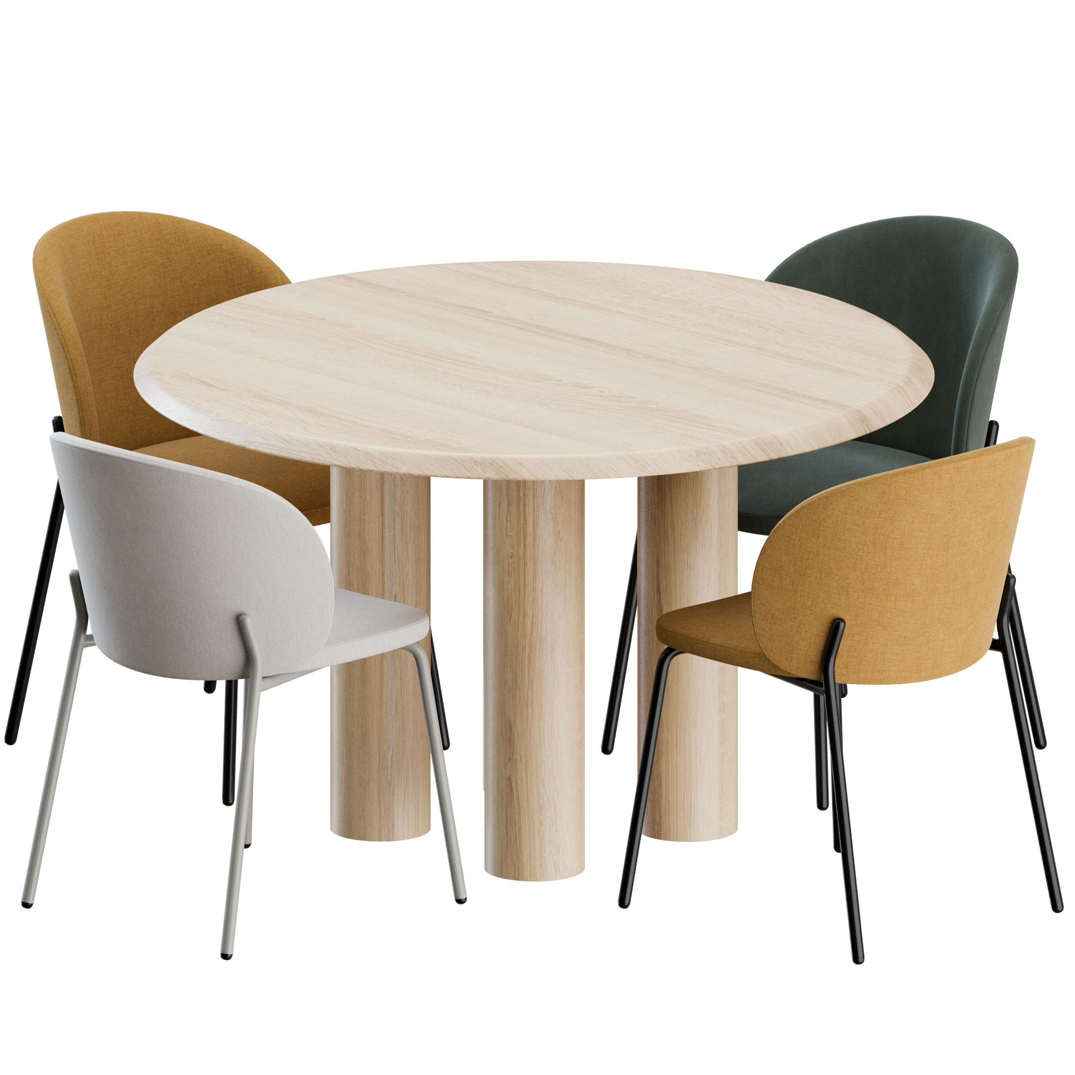 Dinning Set by BoConcept and Fredericia 3D model_5