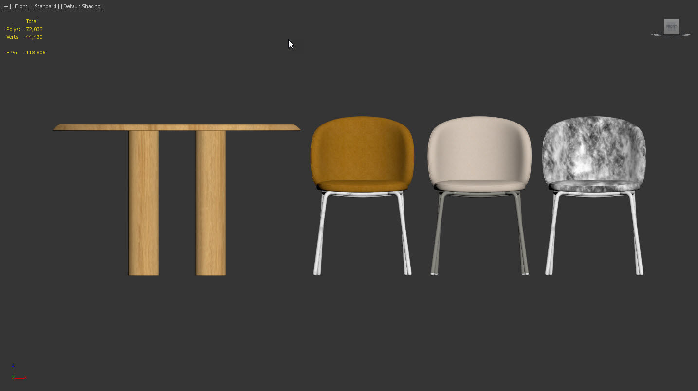 Dinning Set by BoConcept and Fredericia 3D model_7