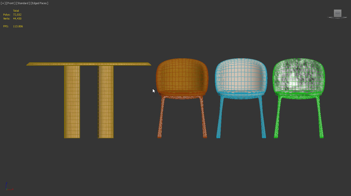 Dinning Set by BoConcept and Fredericia 3D model_8