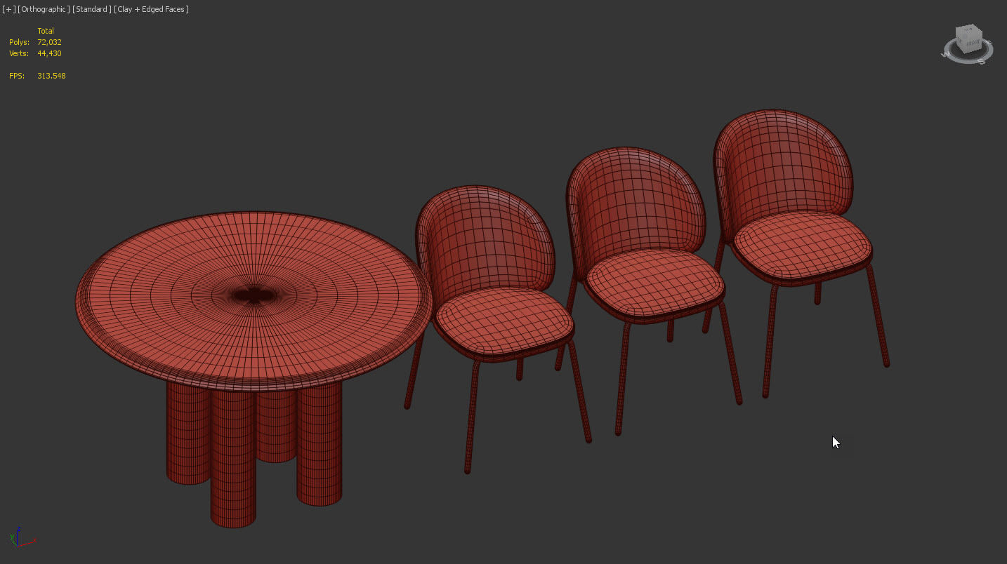 Dinning Set by BoConcept and Fredericia 3D model_9