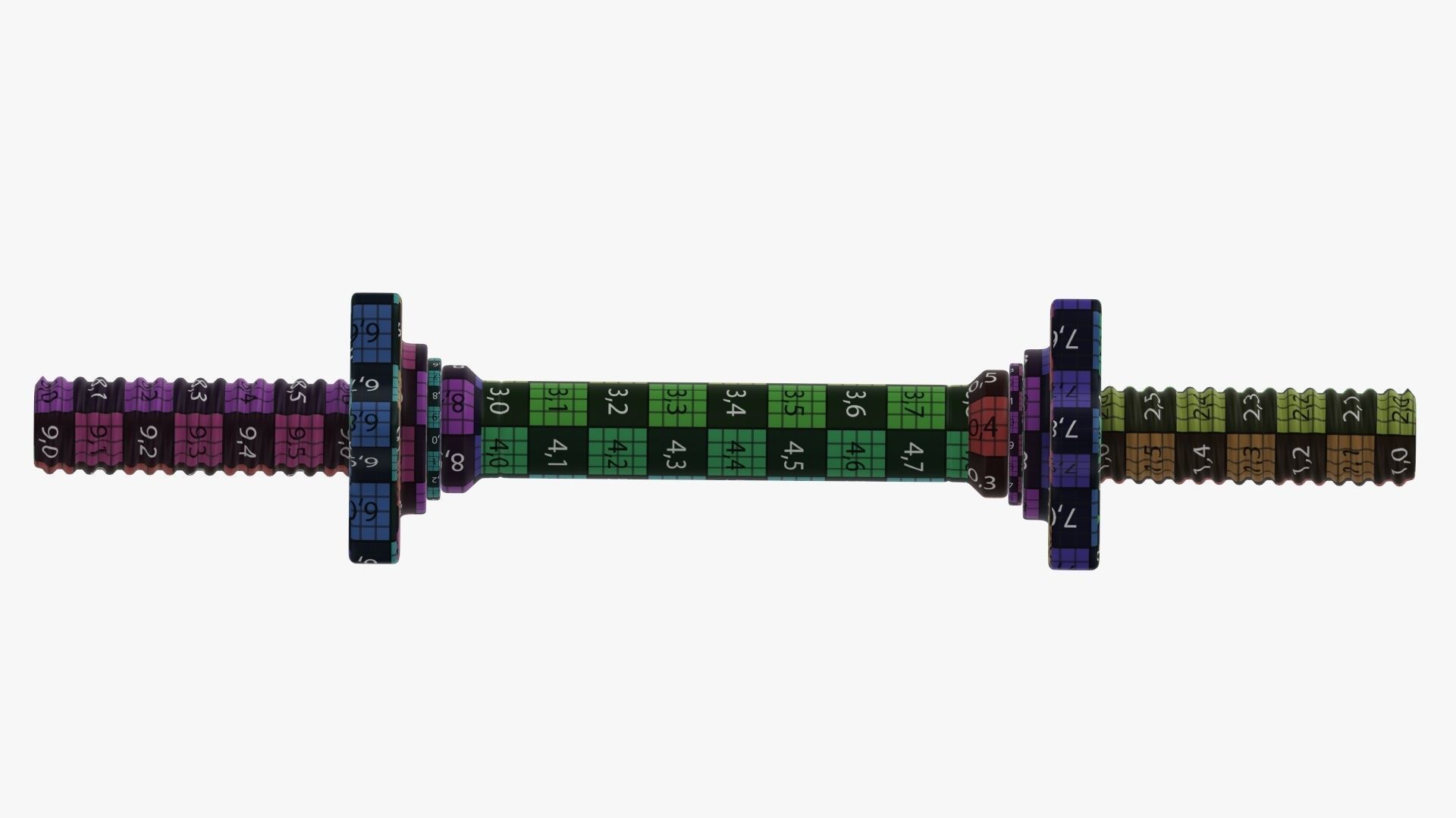 Dumbbell handle 3D model_20