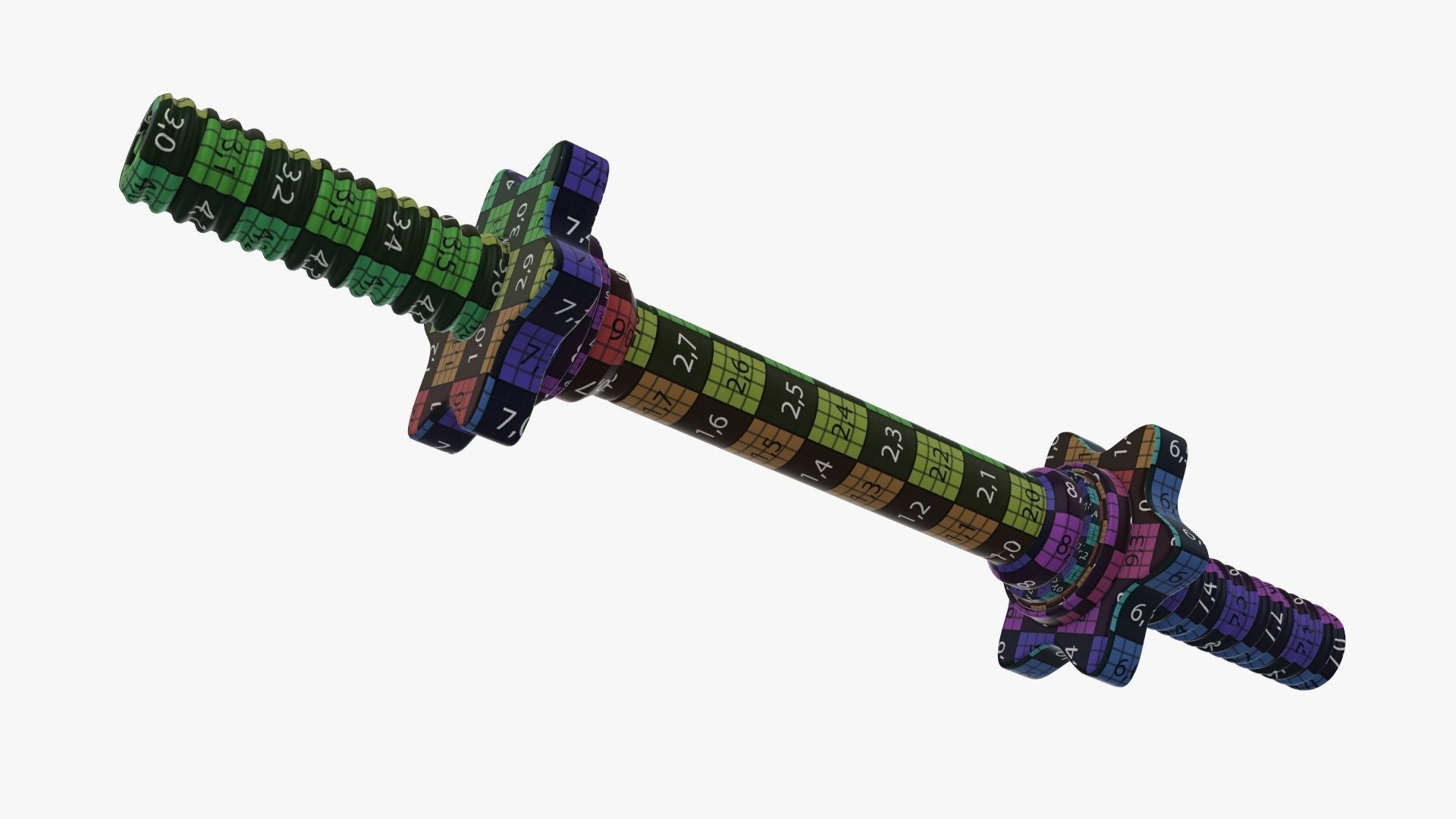 Dumbbell handle 3D model_21