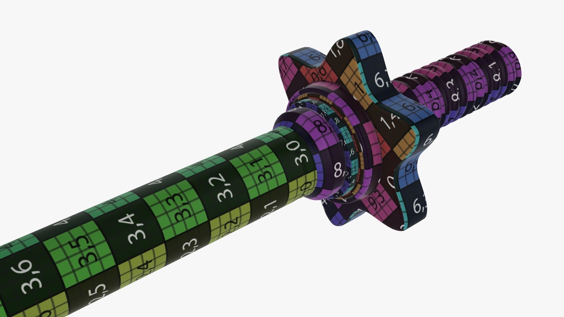 Dumbbell handle 3D model_17