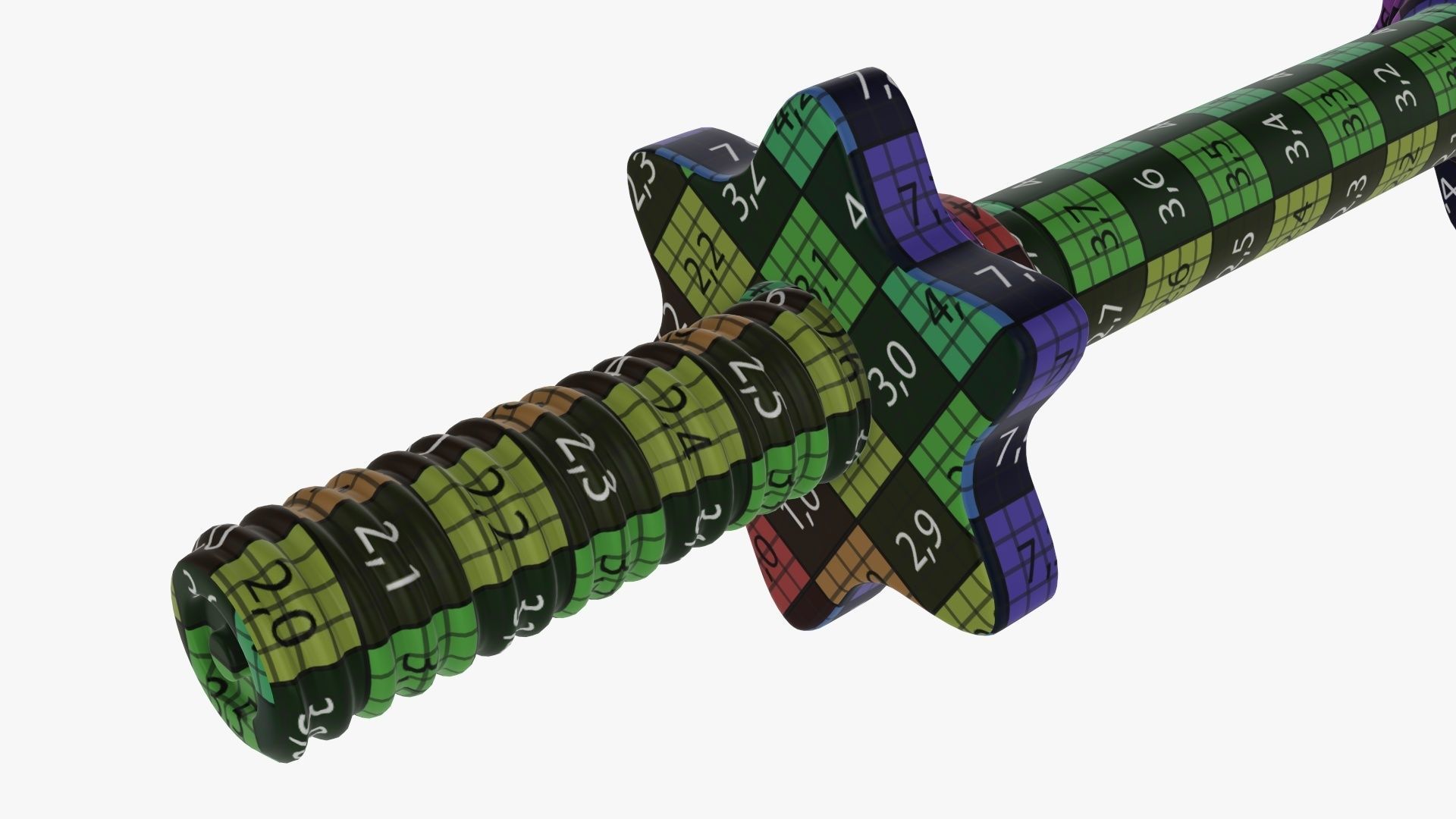 Dumbbell handle 3D model_18